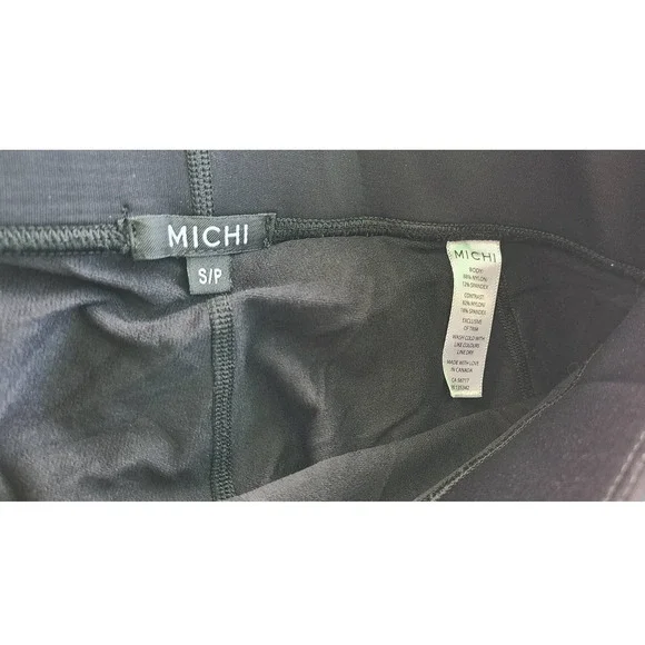 MICHI Black Athletic Mesh Panel Leggings Small - Picture 4 of 4